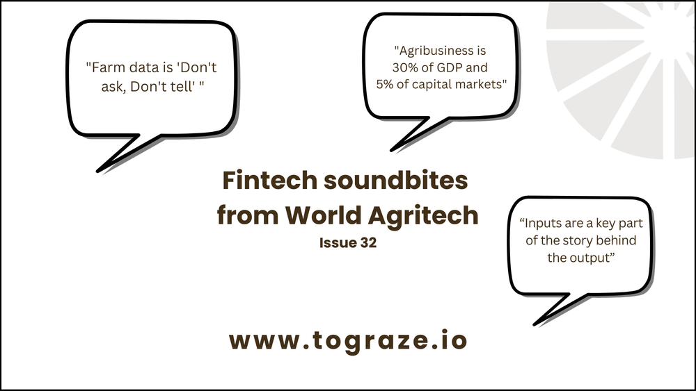 Fintech soundbites from World Agritech post image